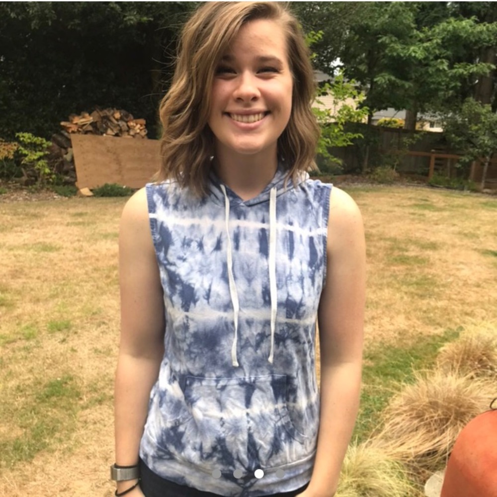 Super Cute Tie-dyed Sleeveless Hoodie